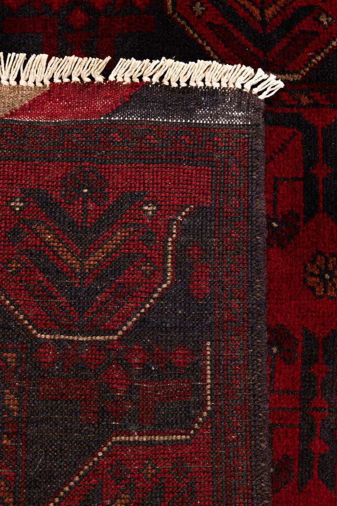 2' 11 x 9' 8 Hand Knotted Khal Mohammadi Wool Runner Rug