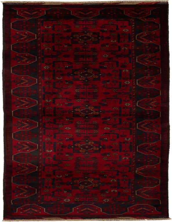 2' 11 x 9' 8 Hand Knotted Khal Mohammadi Wool Runner Rug