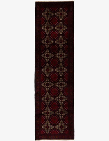 2' 9 x 9' 6 Hand Knotted Khal Mohammadi Wool Runner Rug