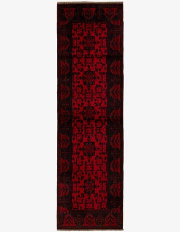 2' 9 x 9' 6 Hand Knotted Khal Mohammadi Wool Runner Rug