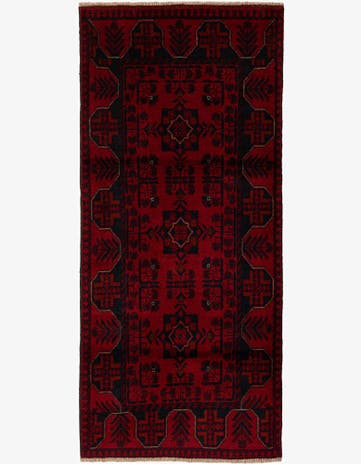 2' 8 x 6' 5 Hand Knotted Khal Mohammadi Wool Runner Rug