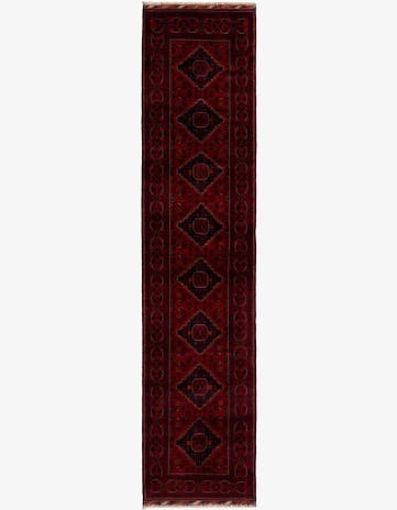 2' 9 x 12' 4 Hand Knotted Khal Mohammadi Wool Runner Rug