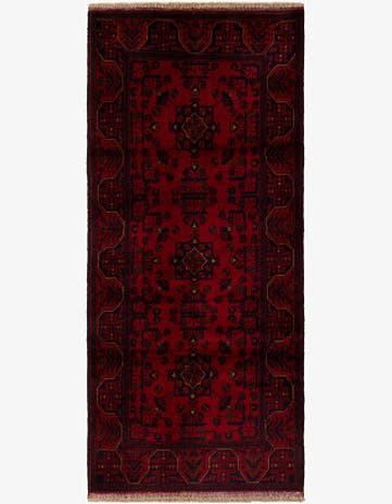 2' 10 x 6' 4 Hand Knotted Khal Mohammadi Wool Runner Rug