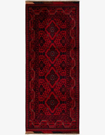 2' 8 x 6' 8 Hand Knotted Khal Mohammadi Wool Runner Rug