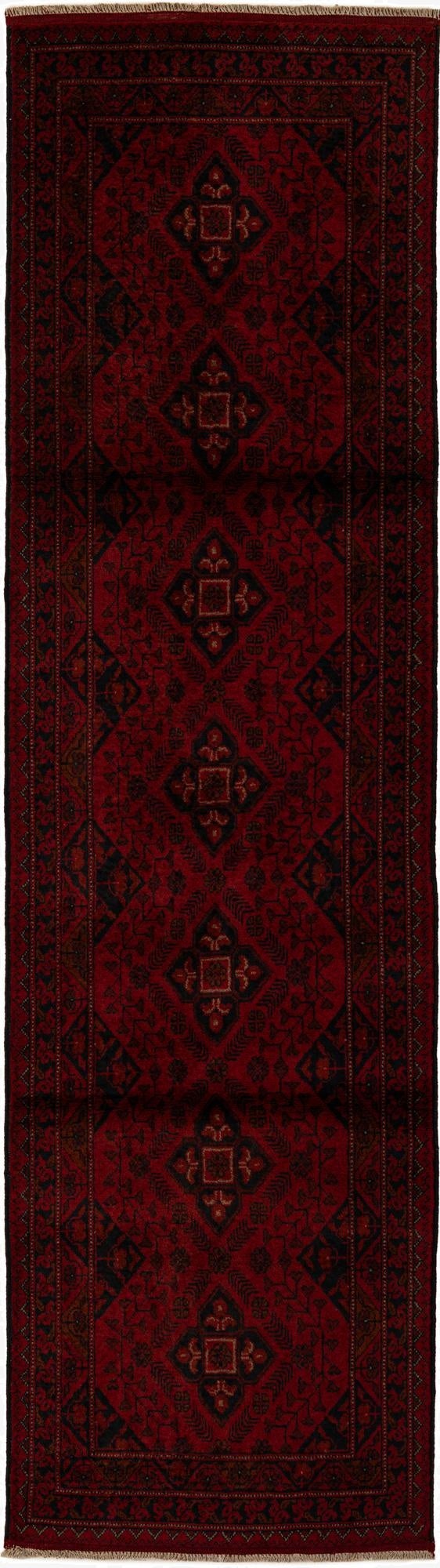 2' 7 x 9' 7  Hand Knotted Khal Mohammadi Wool Runner Rug