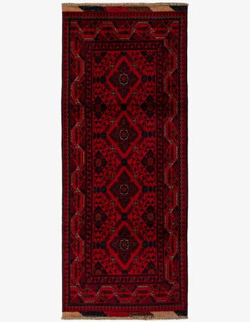2' 7 x 6' 4 Hand Knotted Khal Mohammadi Wool Runner Rug