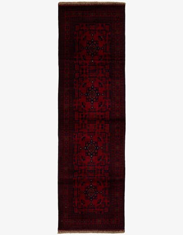 2' 9 x 9' 7 Hand Knotted Khal Mohammadi Wool Runner Rug