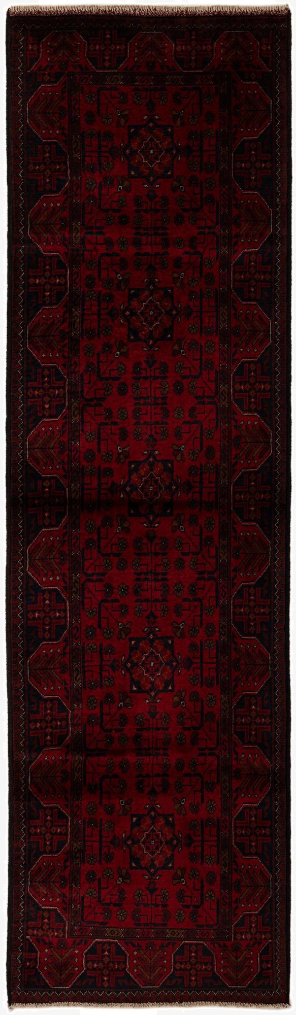2' 9 x 9' 8  Hand Knotted Khal Mohammadi Wool Runner Rug