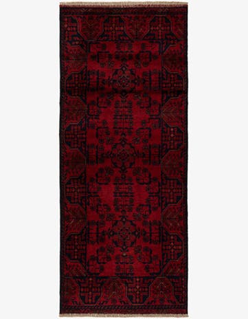 2' 6 x 6' 2 Hand Knotted Khal Mohammadi Wool Runner Rug