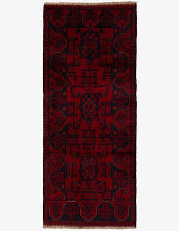2' 8 x 6' 5 Hand Knotted Khal Mohammadi Wool Runner Rug