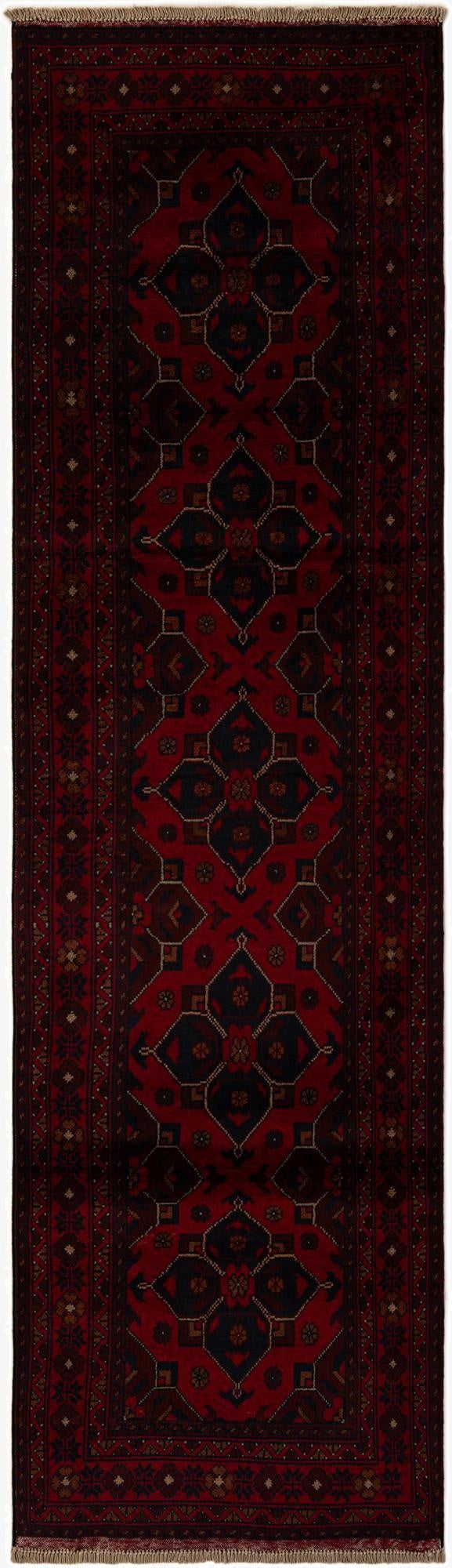 2' 7 x 9' 6  Hand Knotted Khal Mohammadi Wool Runner Rug