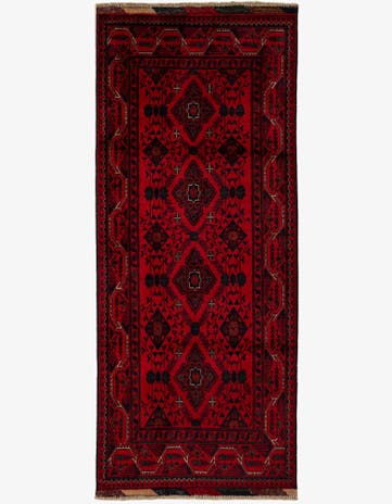 2' 9 x 6' 7 Hand Knotted Khal Mohammadi Wool Runner Rug
