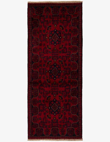 2' 7 x 6' 5 Hand Knotted Khal Mohammadi Wool Runner Rug