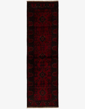 2' 9 x 9' 5 Hand Knotted Khal Mohammadi Wool Runner Rug