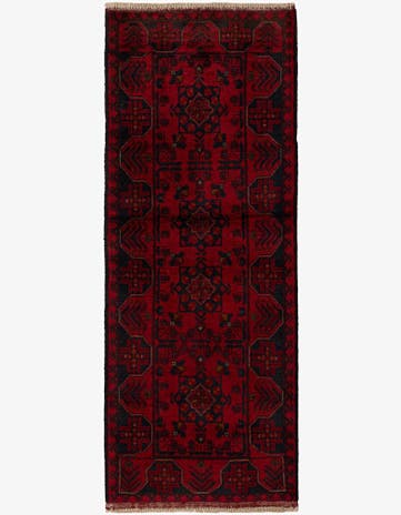2' 8 x 6' 11 Hand Knotted Khal Mohammadi Wool Runner Rug