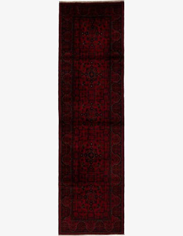 2' 9 x 9' 9 Hand Knotted Khal Mohammadi Wool Runner Rug