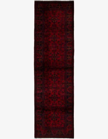 2' 9 x 9' 4 Hand Knotted Khal Mohammadi Wool Runner Rug