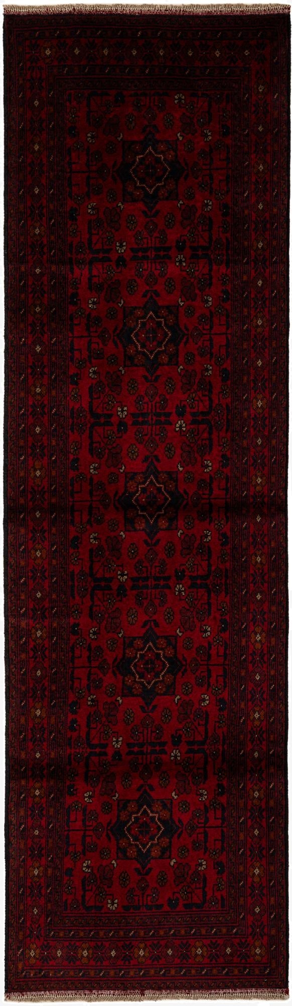 2' 9 x 9' 7  Hand Knotted Khal Mohammadi Wool Runner Rug