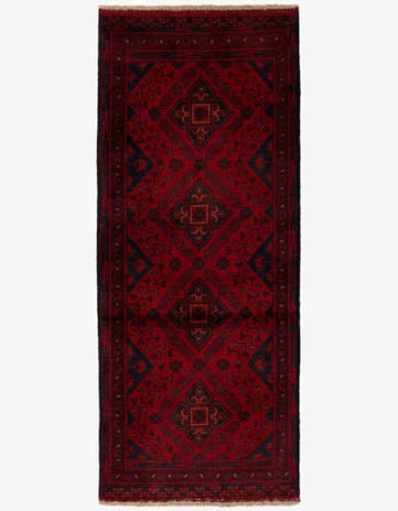 2' 6 x 6' 1 Hand Knotted Khal Mohammadi Wool Runner Rug
