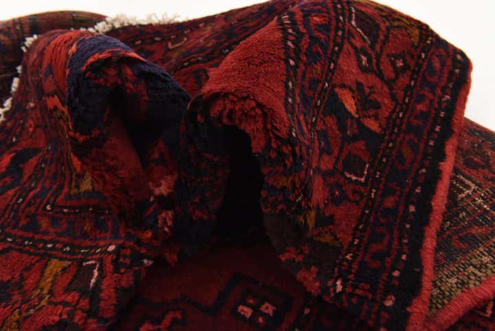 3' 5 x 9' 8 Hand Knotted Khamseh Persian Wool Runner Rug