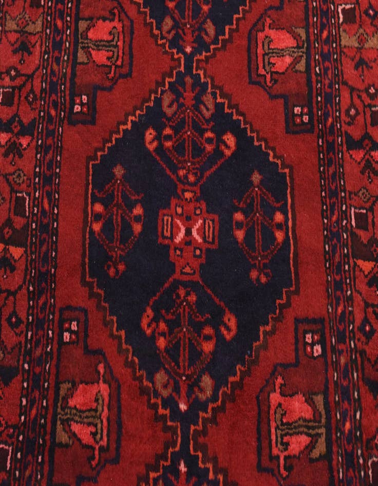 Detail image of 3' 5 x 9' 8  Hand Knotted Khamseh Persian Wool Runner Rug
