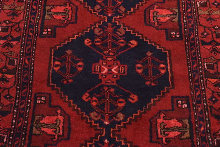 3' 5 x 9' 8 Hand Knotted Khamseh Persian Wool Runner Rug