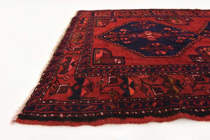 3' 5 x 9' 8 Hand Knotted Khamseh Persian Wool Runner Rug