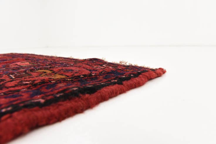 Detail image of 3' 5 x 9' 8 Hand Knotted Khamseh Persian Wool Runner Rug