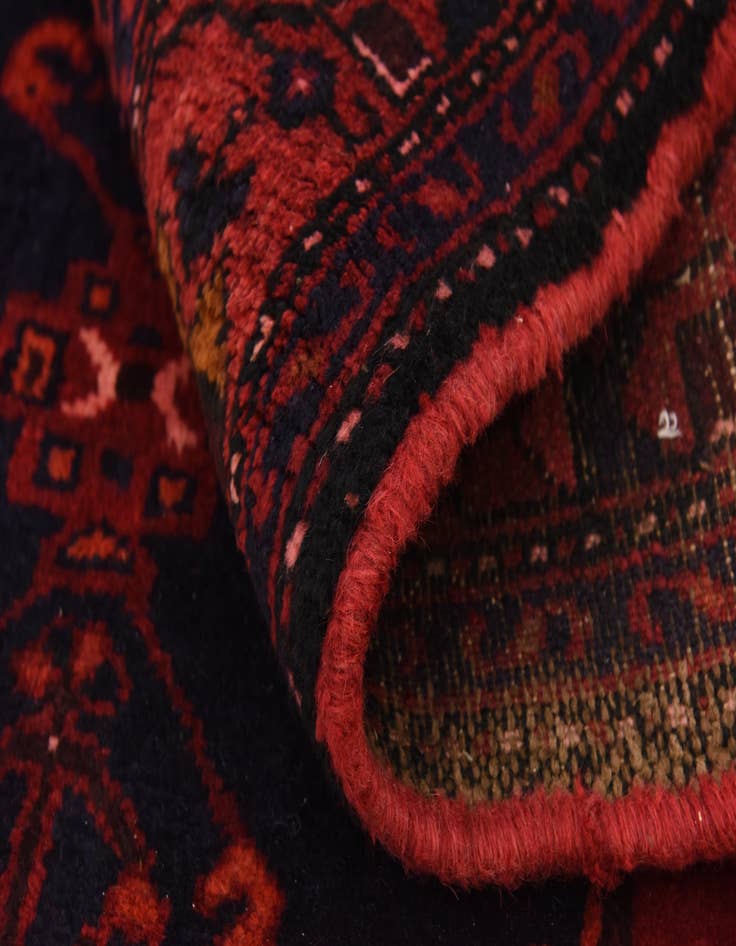 Detail image of 3' 5 x 9' 8  Hand Knotted Khamseh Persian Wool Runner Rug