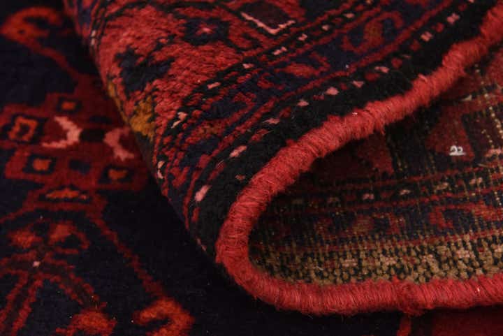 3' 5 x 9' 8 Hand Knotted Khamseh Persian Wool Runner Rug