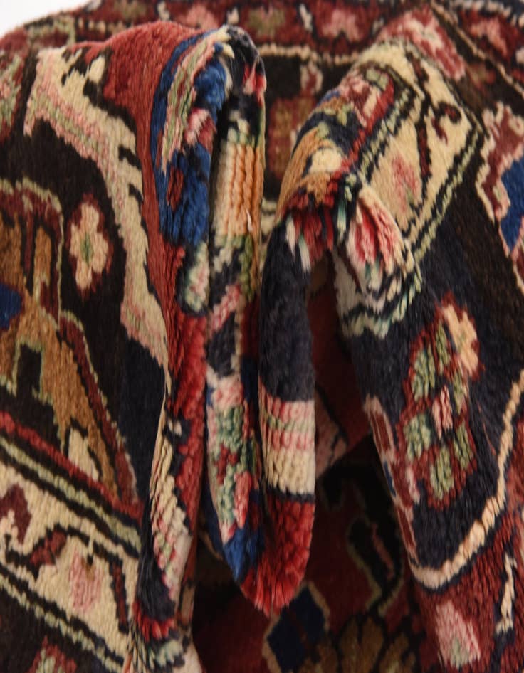 Detail image of 3' 2 x 11'  Hand Knotted Khamseh Persian Wool Runner Rug