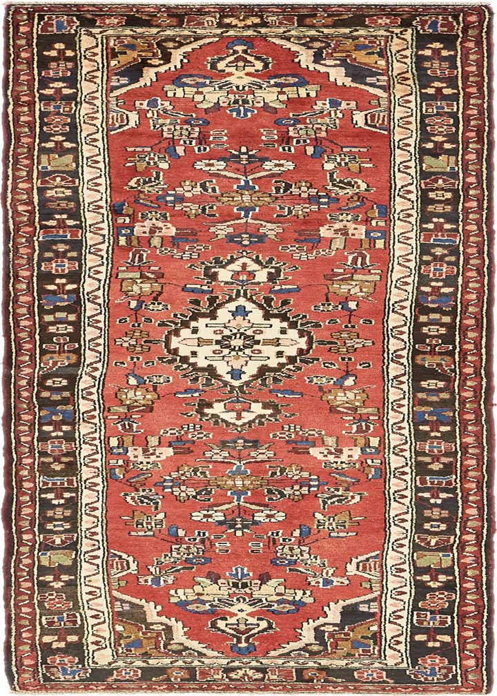 3' 2 x 11' Hand Knotted Khamseh Persian Wool Runner Rug