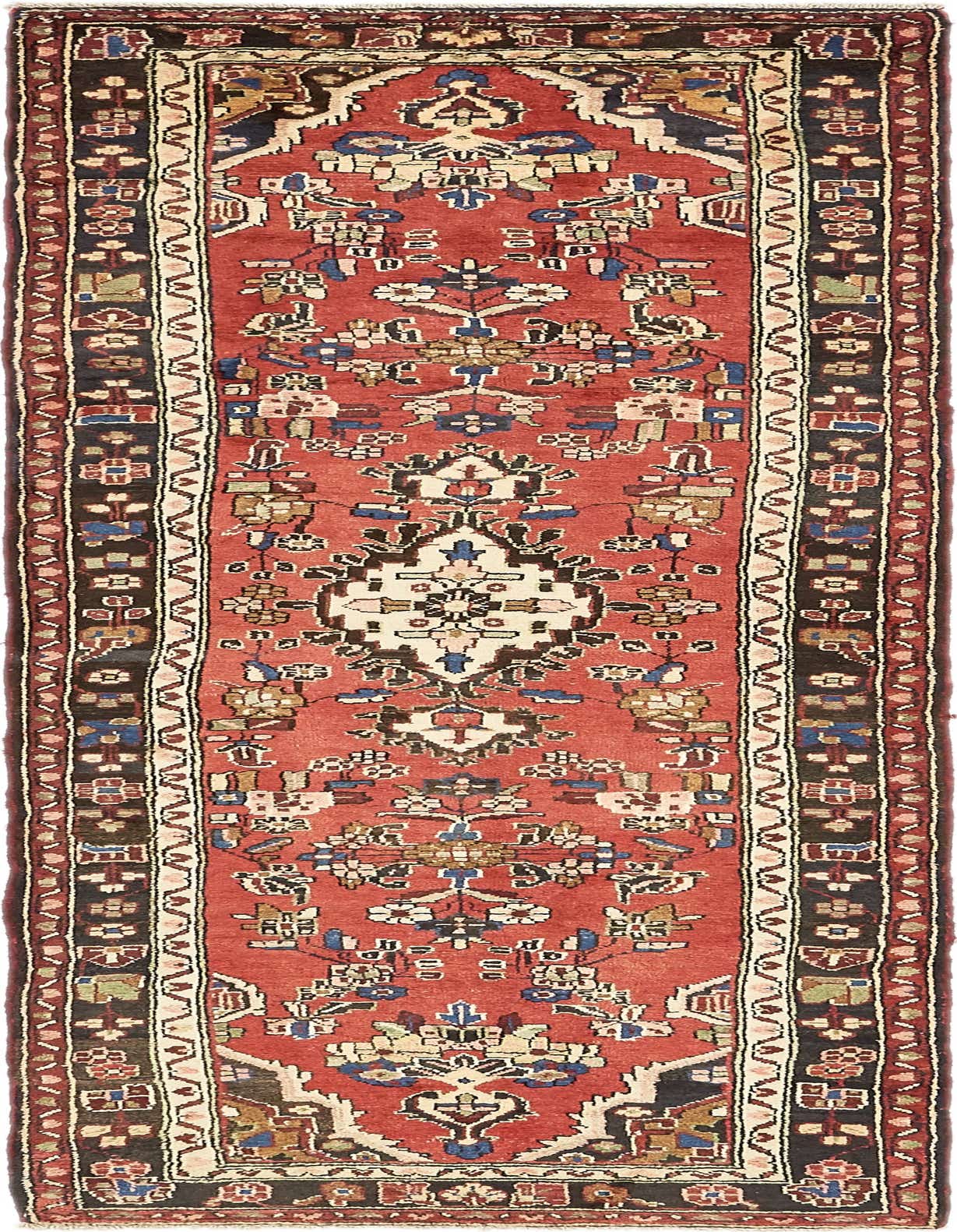 3' 2 x 11' Hand Knotted Khamseh Persian Wool Runner Rug