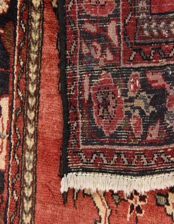 Detail image of 4' x 10' 10  Hand Knotted Khamseh Persian Wool Runner Rug