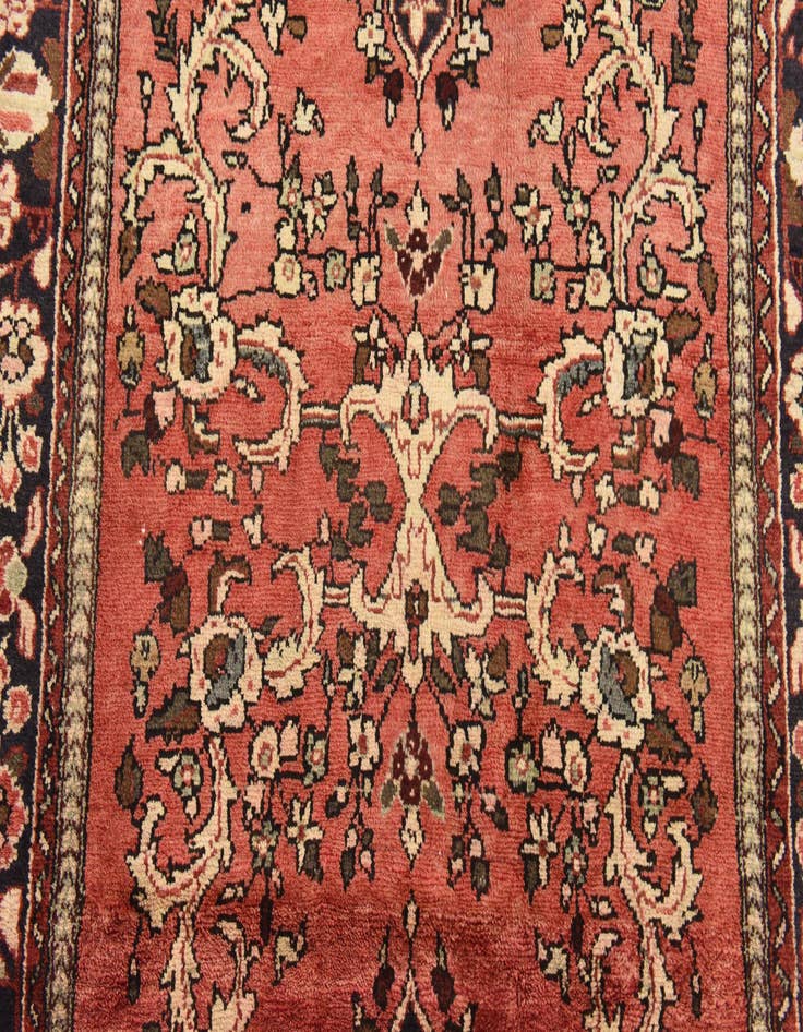 Detail image of 4' x 10' 10  Hand Knotted Khamseh Persian Wool Runner Rug