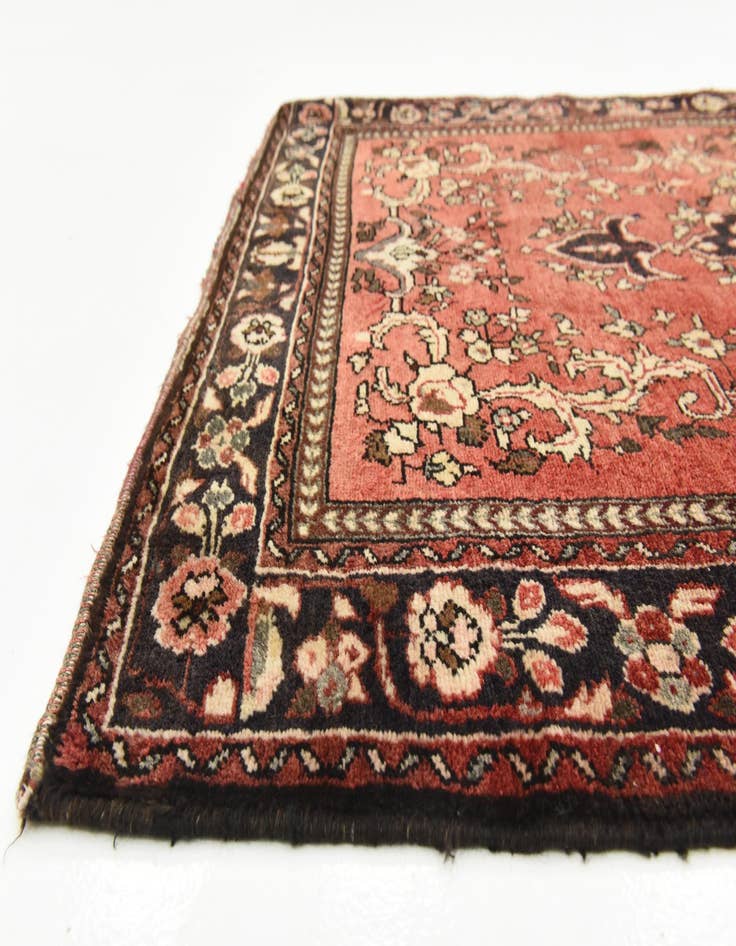 Detail image of 4' x 10' 10  Hand Knotted Khamseh Persian Wool Runner Rug