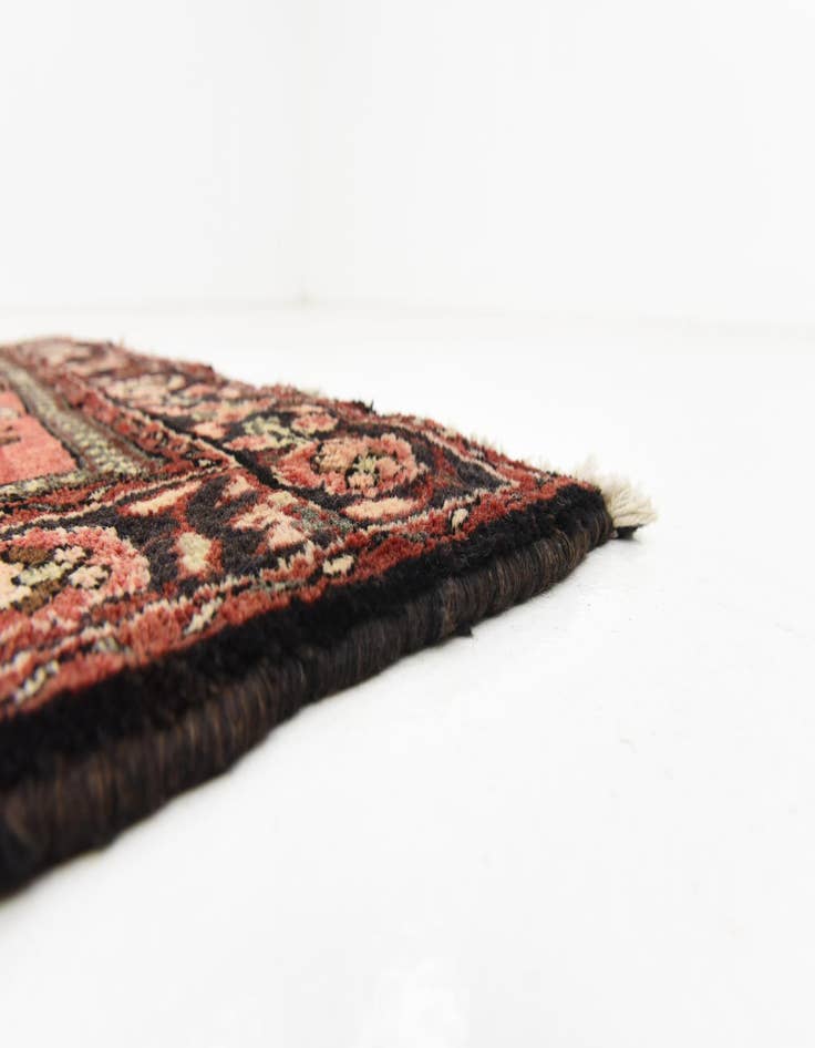 Detail image of 4' x 10' 10  Hand Knotted Khamseh Persian Wool Runner Rug