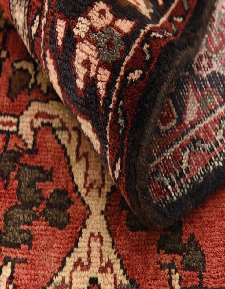 Detail image of 4' x 10' 10  Hand Knotted Khamseh Persian Wool Runner Rug