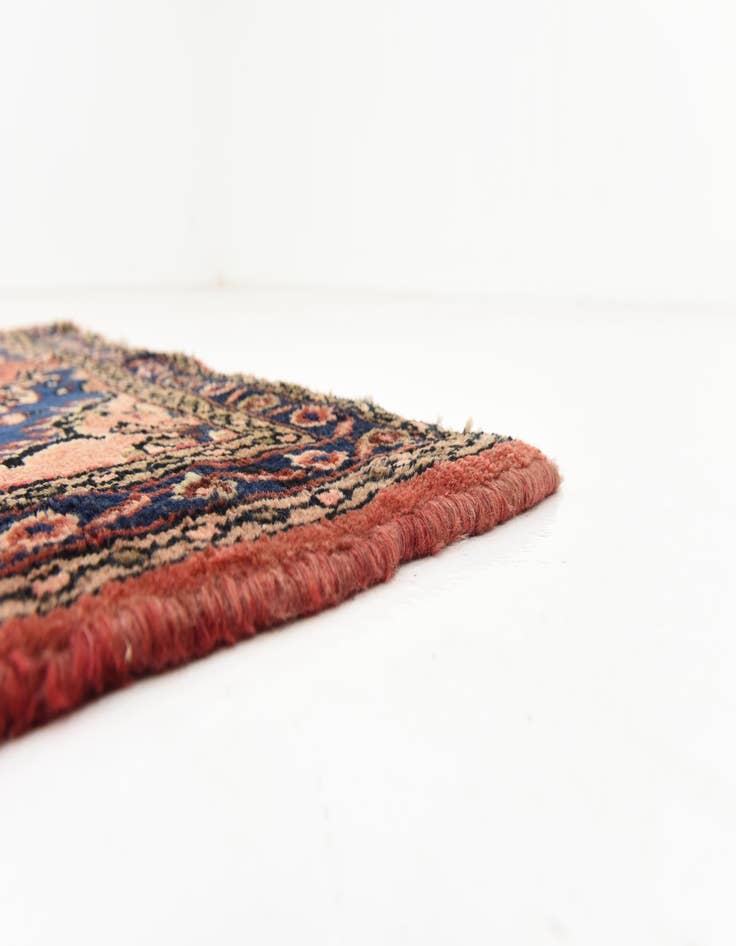 Detail image of 3' 6 x 9' 10  Hand Knotted Khamseh Persian Wool Runner Rug