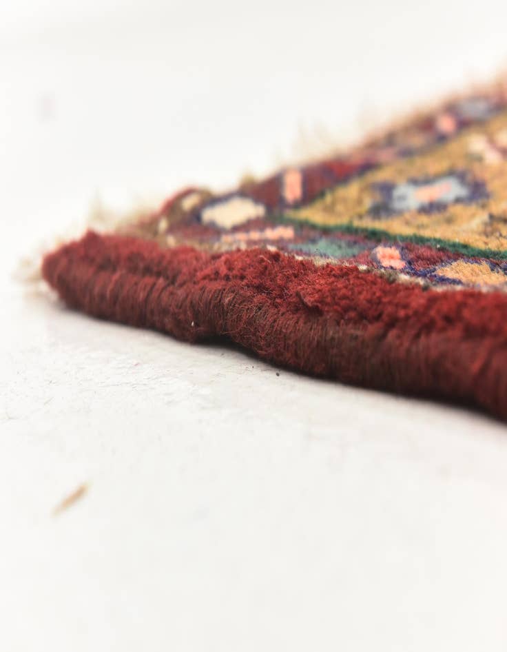 Detail image of 3' 9 x 9' 8  Hand Knotted Khamseh Persian Wool Runner Rug