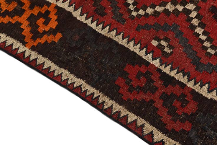 Detail image of 4' 6 x 10' 1 Hand Woven Kilim Afghan Wool Runner Rug
