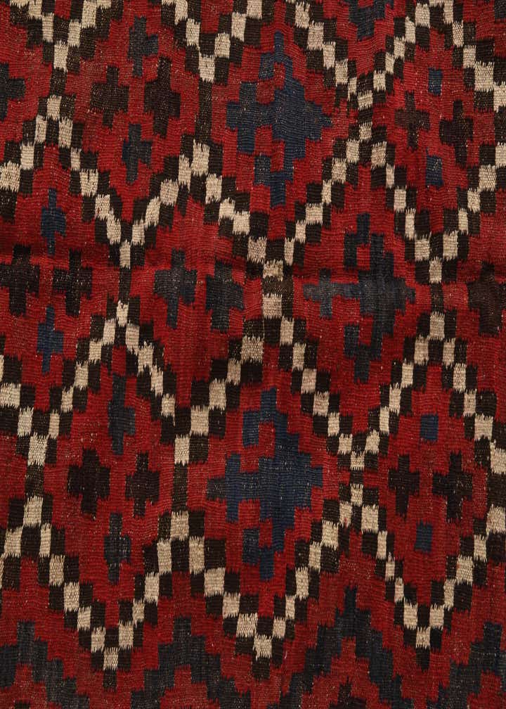 4' 6 x 10' 1 Hand Woven Kilim Afghan Wool Runner Rug