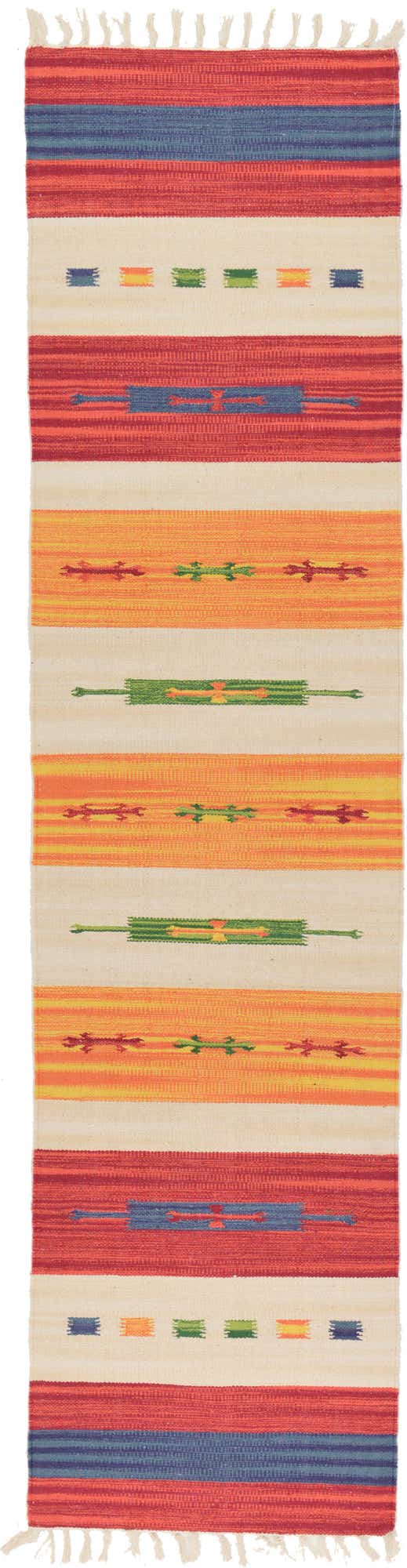 2' x 7' 10 Hand Woven Kilim Dhurrie Runner Rug
