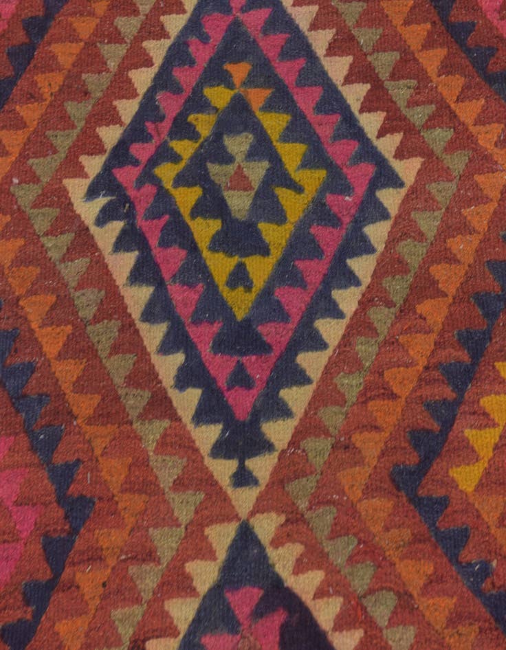 Detail image of 4' x 9'  Hand Woven Kilim Fars Wool Runner Rug
