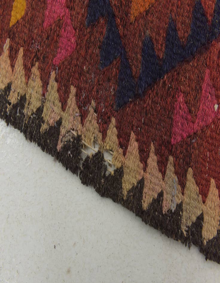 Detail image of 4' x 9'  Hand Woven Kilim Fars Wool Runner Rug