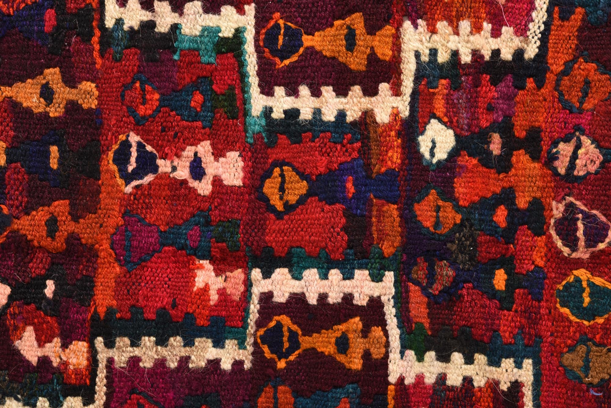 4' x 7' 9 Hand Woven Kilim Fars Wool Runner Rug