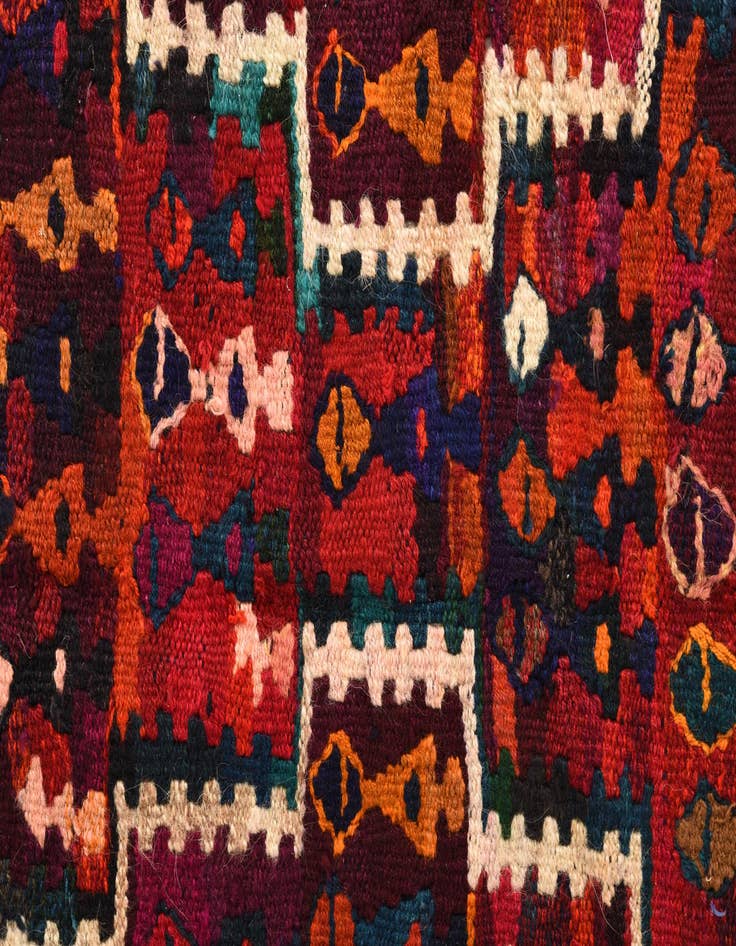 Detail image of 4' x 7' 9  Hand Woven Kilim Fars Wool Runner Rug