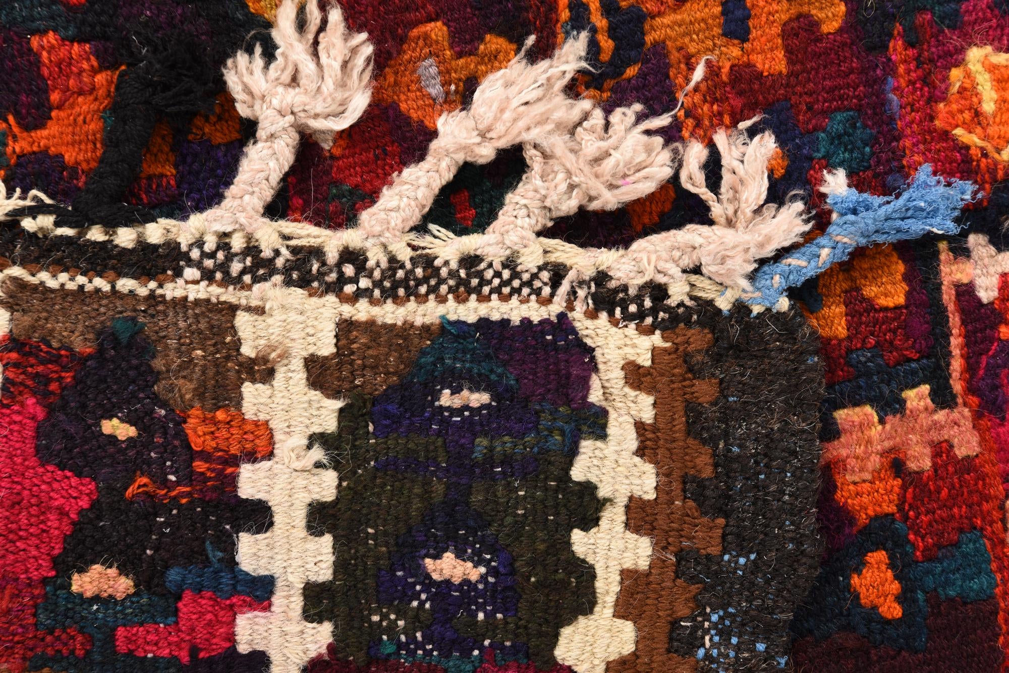 4' x 7' 9 Hand Woven Kilim Fars Wool Runner Rug