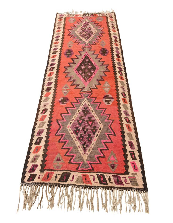 Detail image of 4' 4 x 7' 10  Hand Woven Kilim Fars Wool Runner Rug
