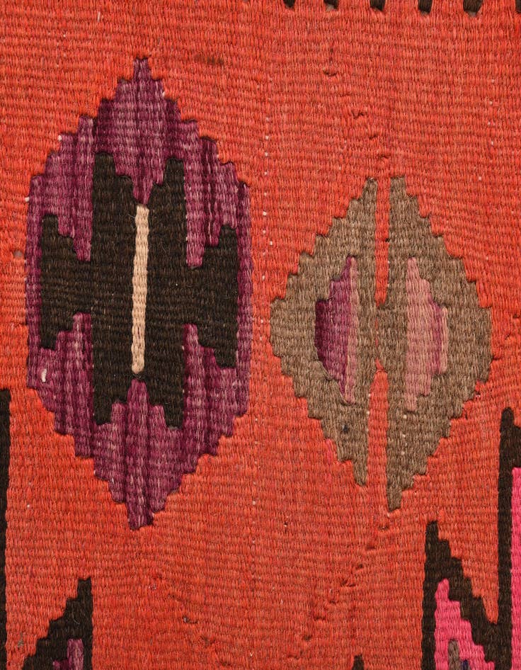 Detail image of 4' 4 x 7' 10  Hand Woven Kilim Fars Wool Runner Rug